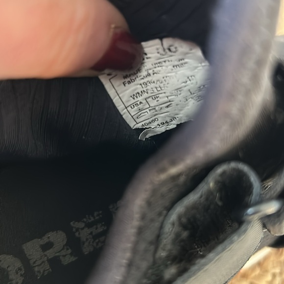 Sorel Kinetic high top water resistant sneakers-size 7-black/white/salmon - Picture 8 of 12